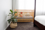 Babyhood Fold N Go Timber Cot - Natural