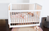 Babyhood Riya Cot - White/Beech