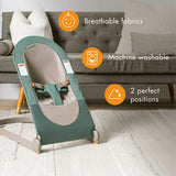Boon Slant Adjustable Infant Bouncer - Dark Green