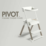 Boon Pivot Adjustable Toddler Kitchen Tower - White