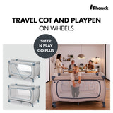 Hauck  Sleep N Play Go Plus Travel Cot - Dusty Cork