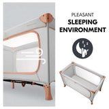Hauck  Dream N Play Plus Travel Cot - Dusty Cork