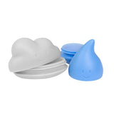 Ubbi Cloud and Droplet Bath Toys - Cloudy Blue