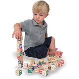 Stem Abc & 123 Wooden Blocks - 50Pcs