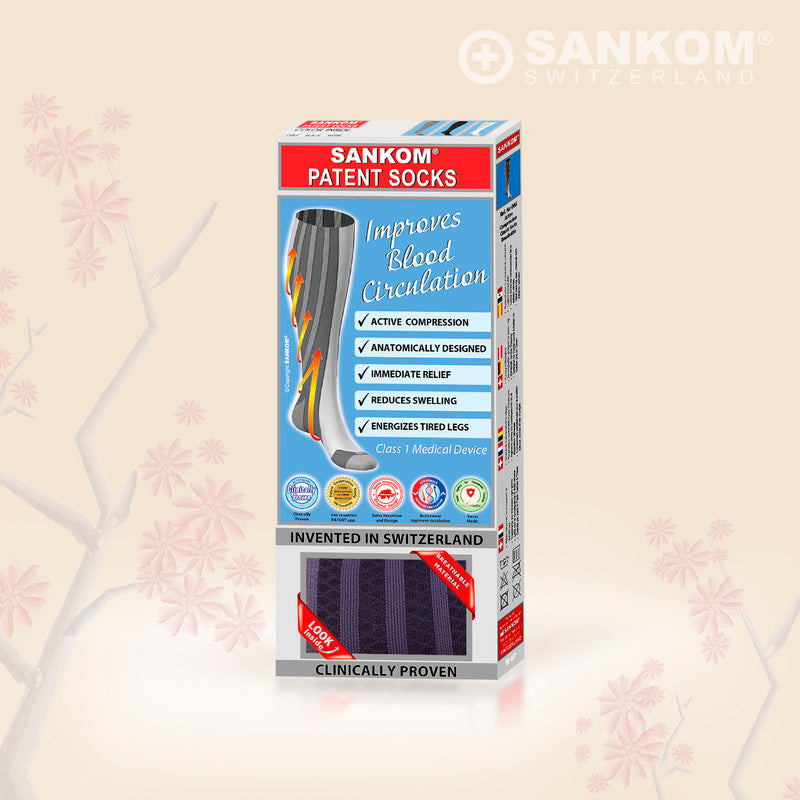 Sankom - Patent Active Compression Socks - Grey - Laadlee