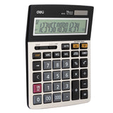 Deli Calculator Metal 14 Digits Golden E1672C