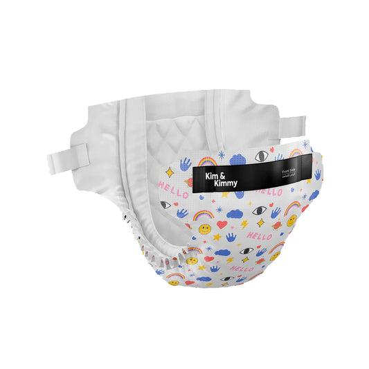 Kim & Kimmy - New Born Funny Icons Diapers, up to 5kg, qty 32