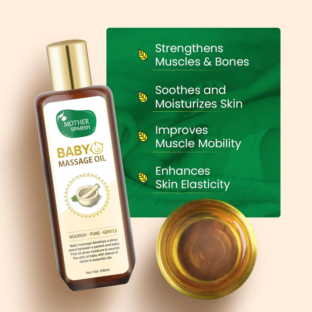 Mother Sparsh Baby Massage Oil - 100ml - Laadlee