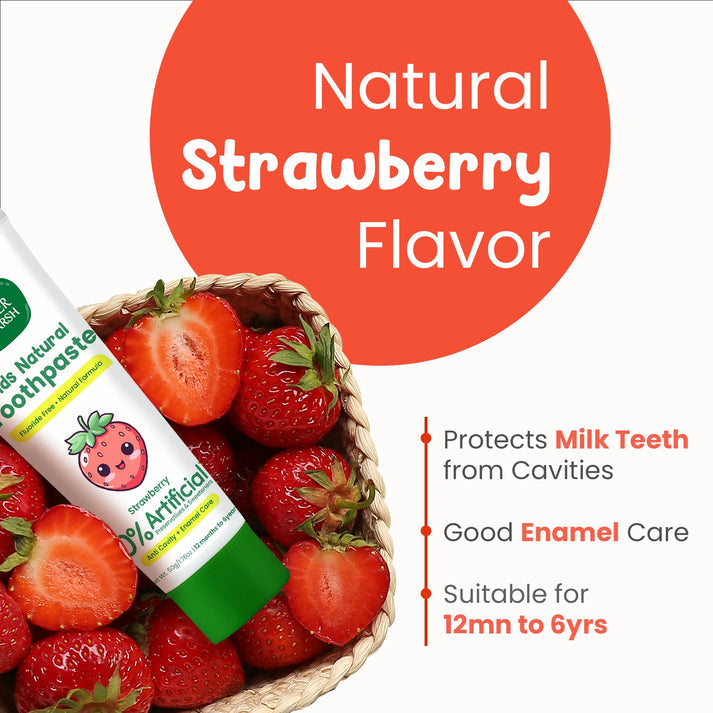 Mother Sparsh Natural Toothpaste Strawberry - 50gm - Laadlee