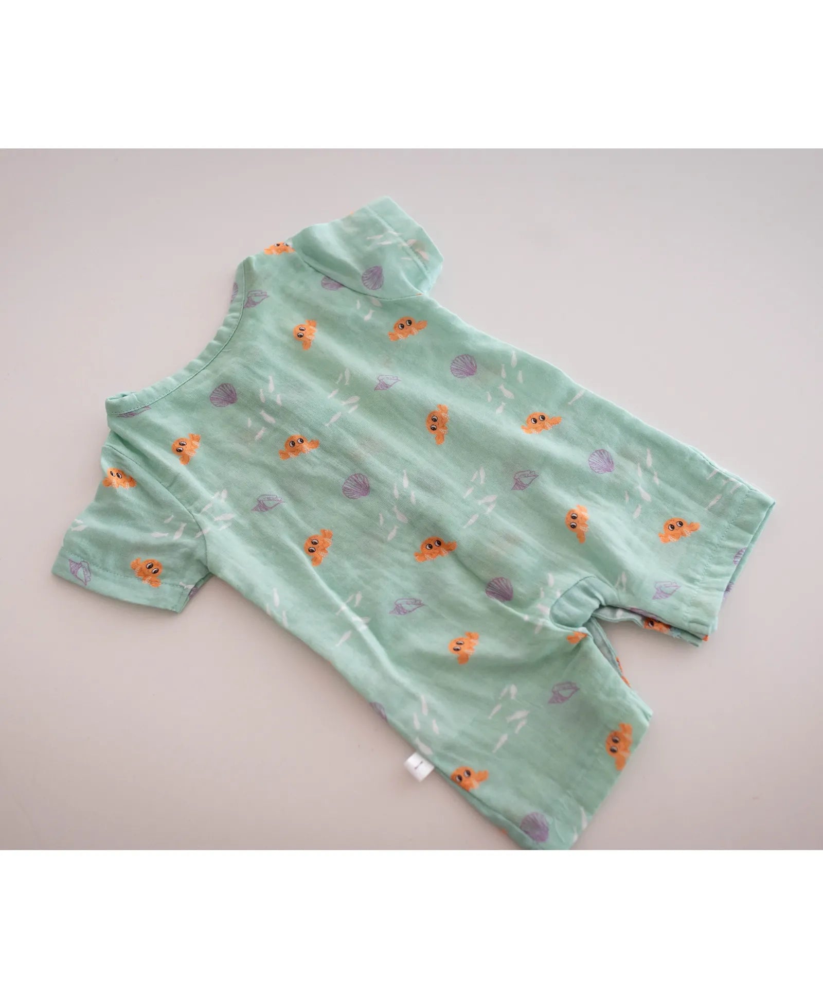 Tickle Tickle Organic Muslin Romper - Lil Octy - Laadlee