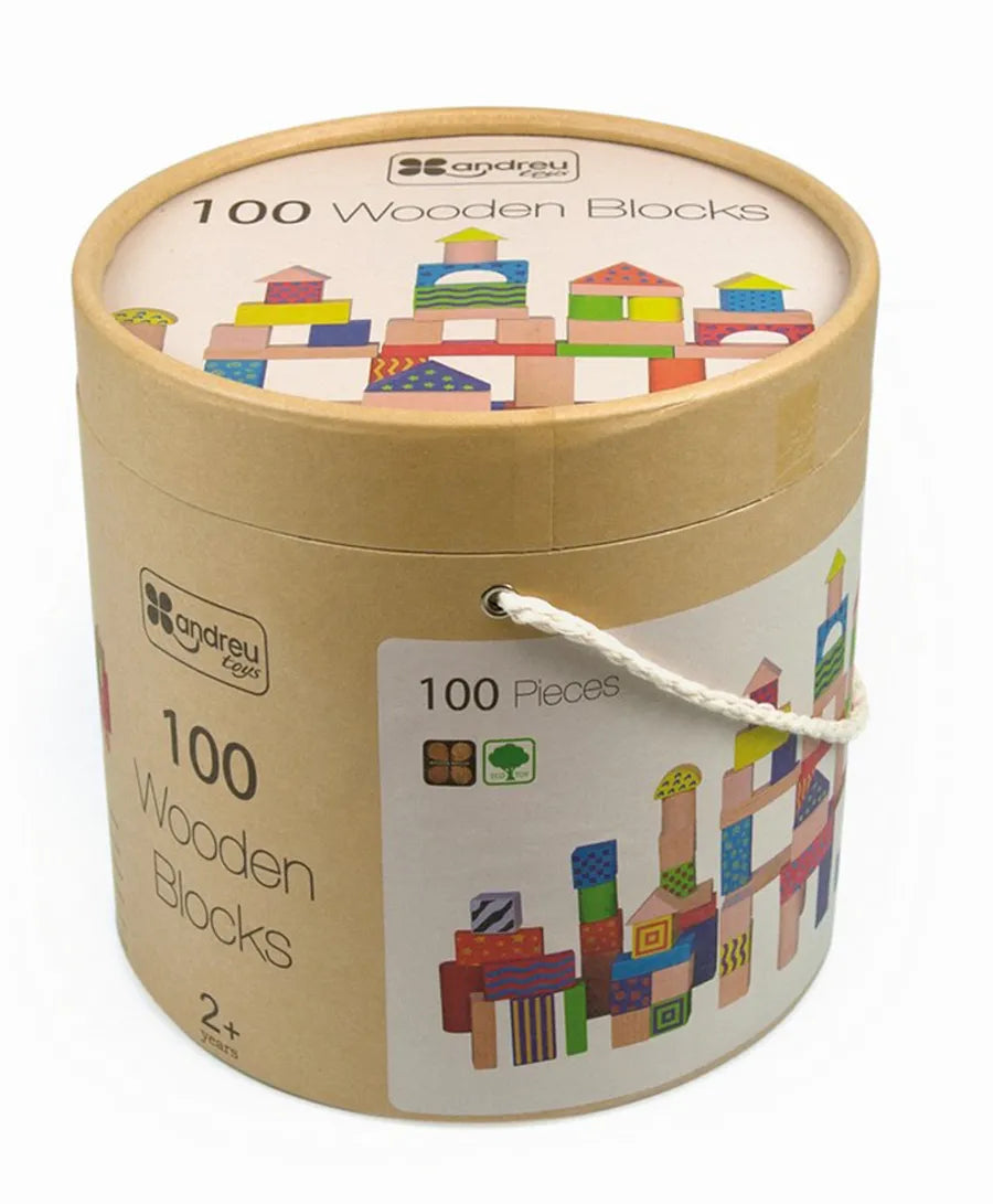 Andreu Toys 100 Wooden Blocks - Laadlee