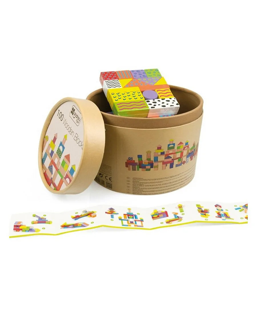 Andreu Toys 100 Wooden Blocks - Laadlee