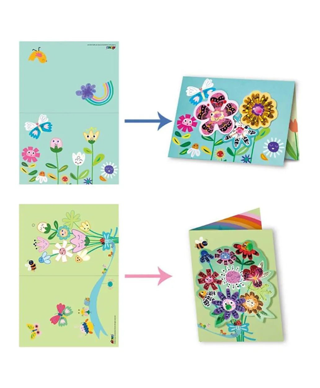 Avenir Scratch Greeting Cards Set - Flowers - Laadlee