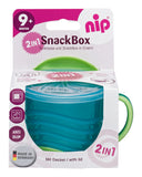 Nip 2-in-1 Snackbox & Drink Leakproof Cup 250ml - Green