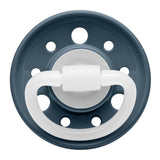 Nip Cherry Orthodontic Latex 0M-6M Baby Pacifier - Blue Grey & Dark Blue (Pack of 2)