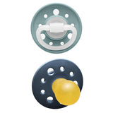 Nip Cherry Orthodontic Latex 6M+ Baby Pacifier - Blue Grey & Dark Blue (Pack of 2)