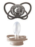 Nip Butterfly Orthodontic Soother with Case 5M-18M - Grey (Pack of 2)