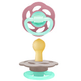 Nip Cherry Air Night Orthodontic Latex 0M-6M Baby Pacifier - Brown & Red (Pack of 2)