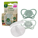 Nip Green Butterfly Orthodontic Soother with Case 0M-6M (Pack of 2)