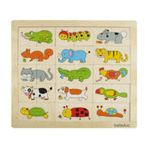 Beleduc Wooden Match & Mix  Puzzle 30pcs - Animals