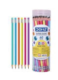Doms Zio Rt Pencils Plastic Jar 40 Pcs
