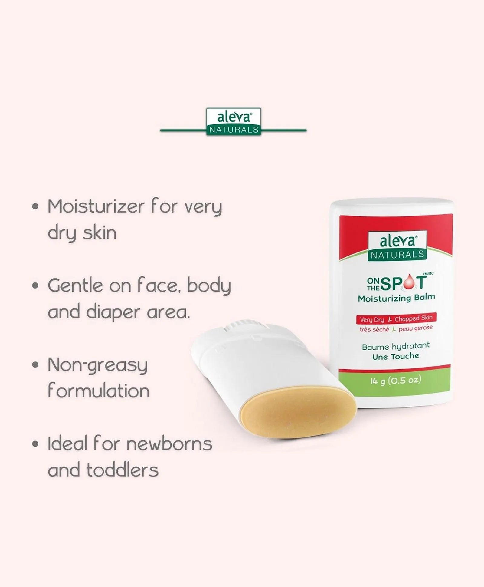 Aleva Naturals On The Spot Moisturizing Balm - 14gm - Laadlee