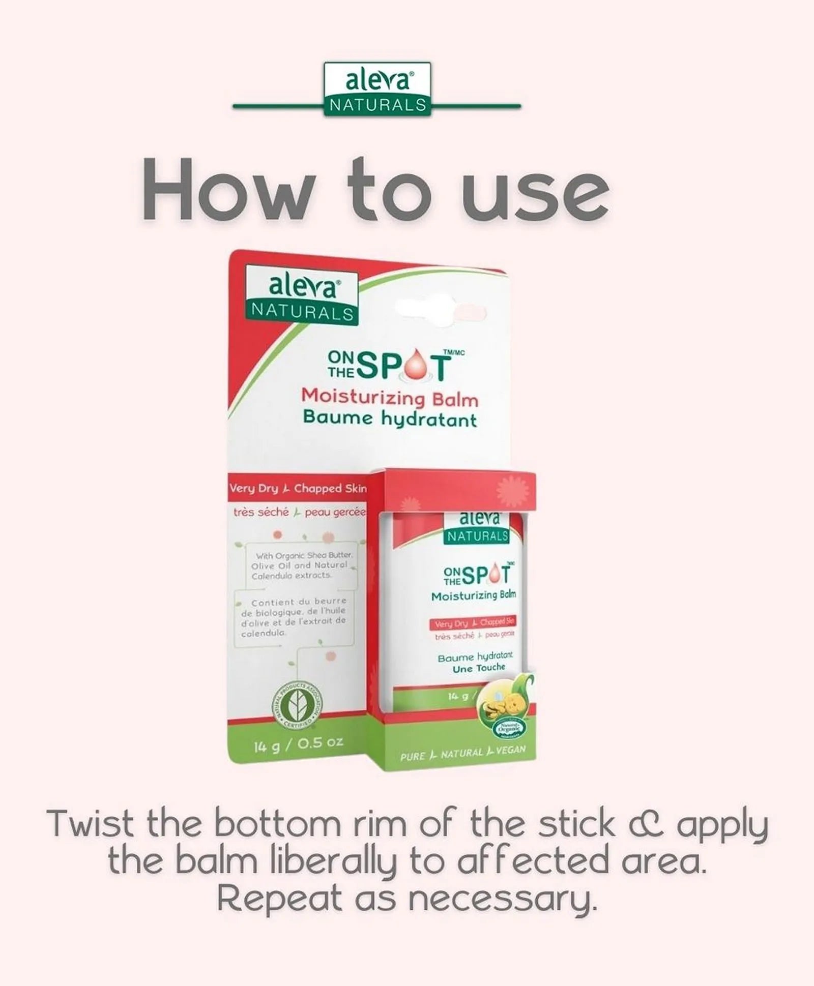 Aleva Naturals On The Spot Moisturizing Balm - 14gm - Laadlee