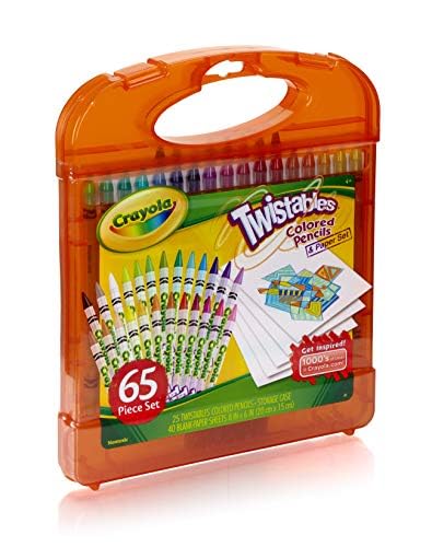 Crayola Twistables Colored Pencils and Paper - Pack of 65 - Laadlee