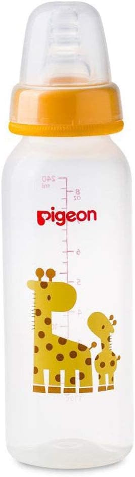 Pigeon Decorated Animals Plastic Bottle 240ml - Assorted