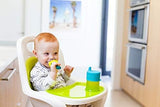 Boon Pulp Silicone Feeder For Solids - Green/Blue