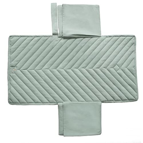 Mushie Portable Changing Pad Roman Green - Laadlee