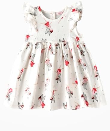 Jelliene All Over Print Knit Dress - White Fairy - Laadlee
