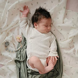 Mushie Swaddle - Leaves - Laadlee