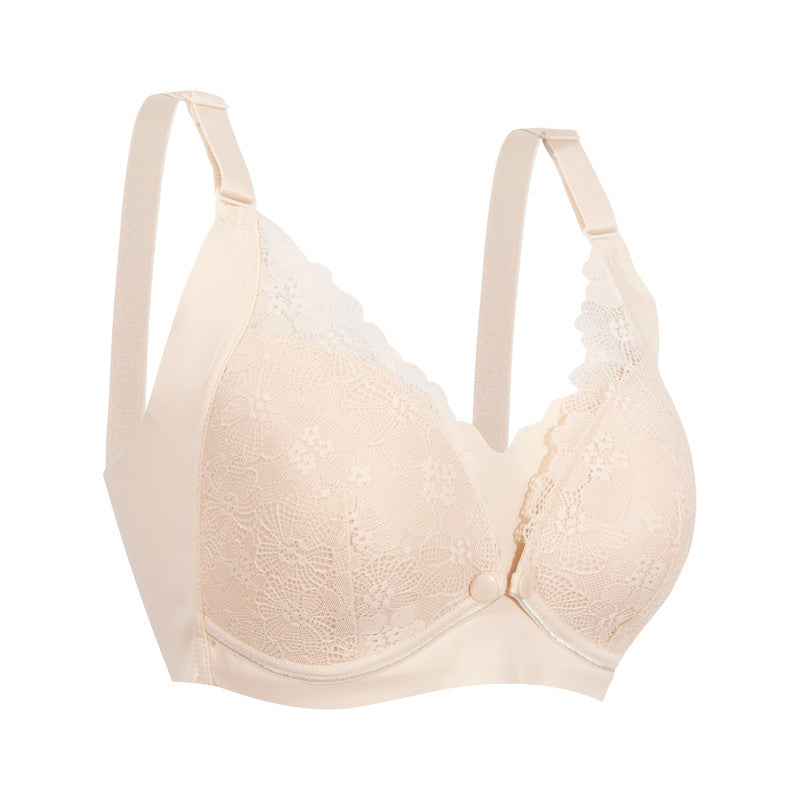 Okus Pretty Lace Maternity & Nursing Bra - Beige - Laadlee