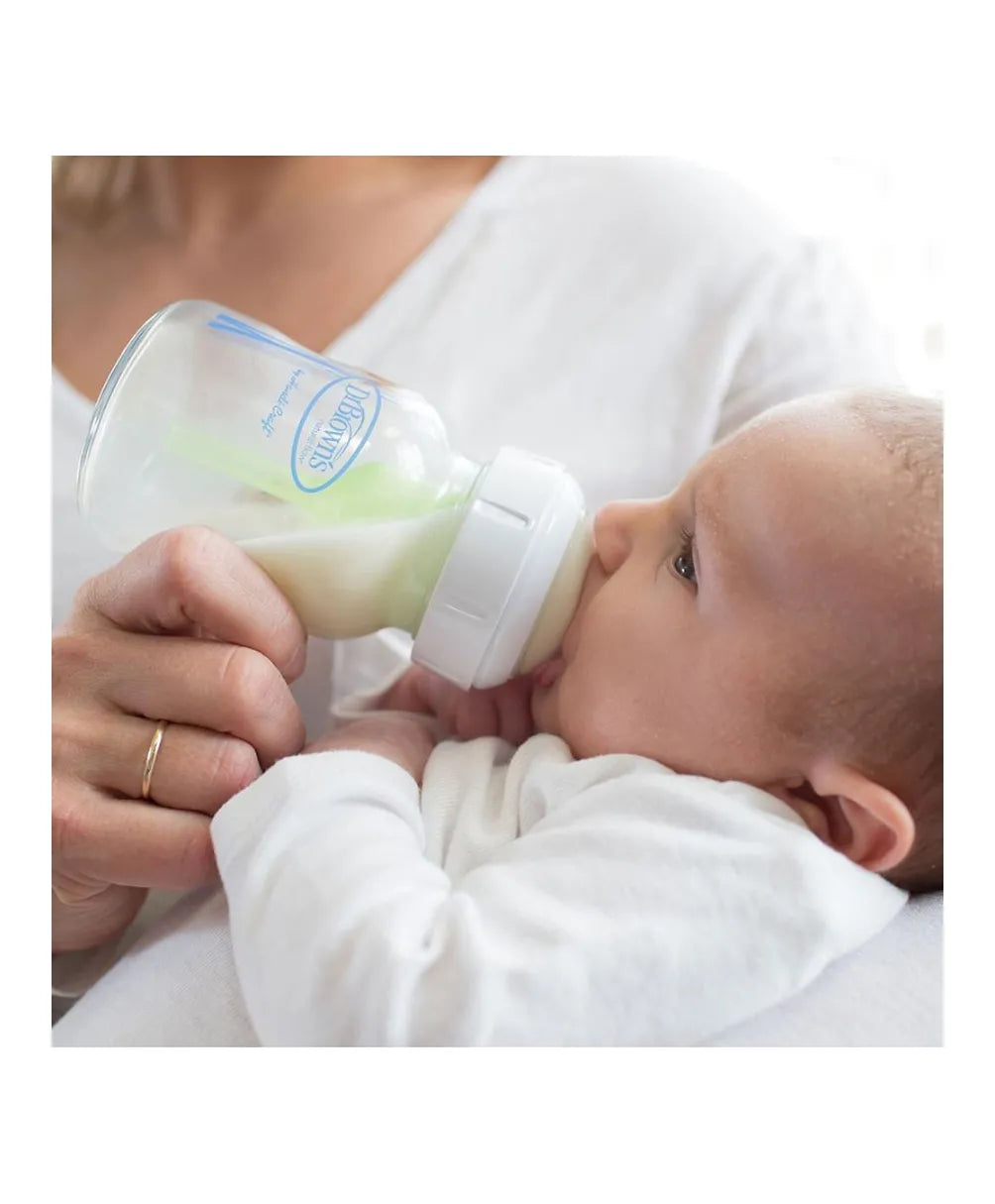 Dr. Brown's Glass Wide Neck Options+ Bottle 150ml - Laadlee