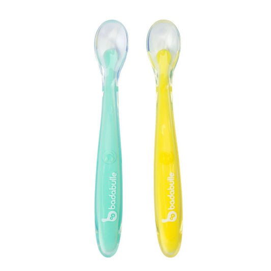 Badabulle Soft & Flexible Silicone Spoons - Set of 2