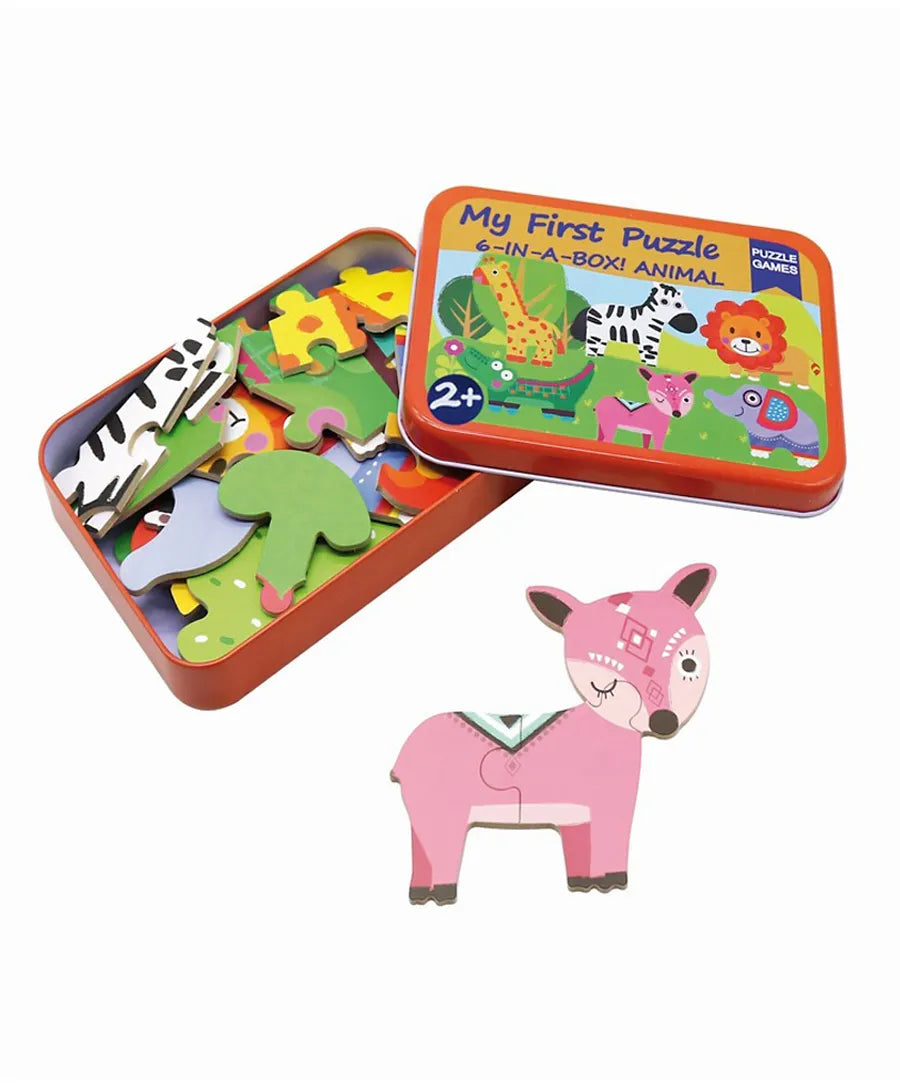 Andreu Toys My First Puzzle 6 In A Box Jungle - Laadlee