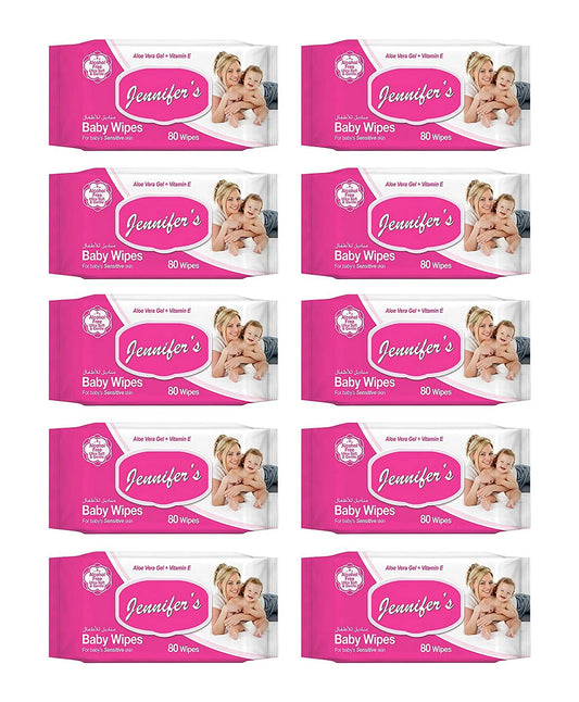 Jennifer's Baby Wipes Pack of 10 - 800pcs