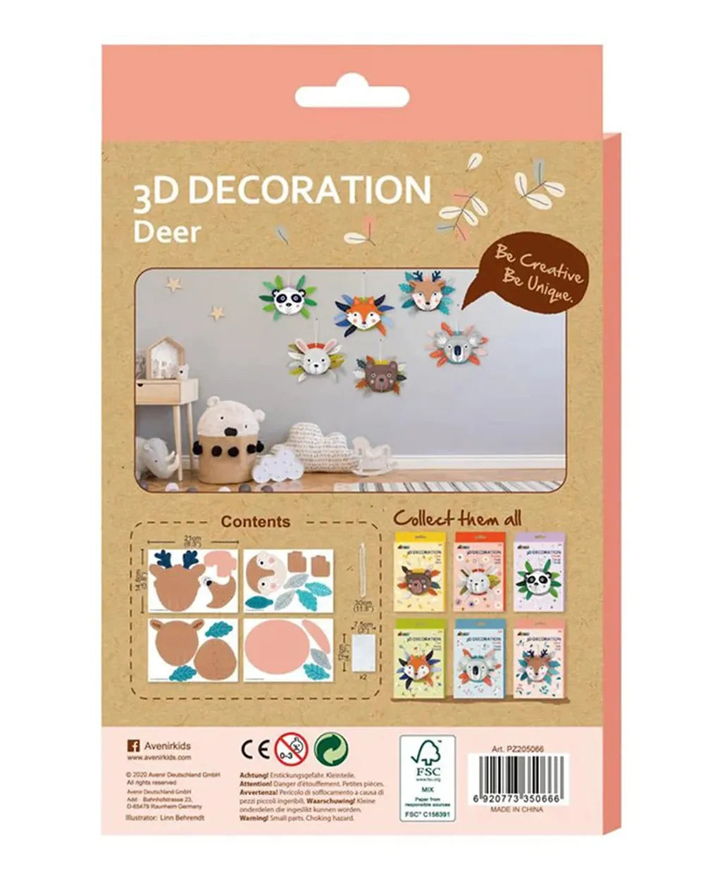 Avenir 3D Decoration Kit - Deer - Laadlee