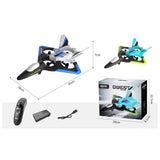 Stem Remote Control Quadruple Aircraft Fighter 1Pc (Color May Vary)