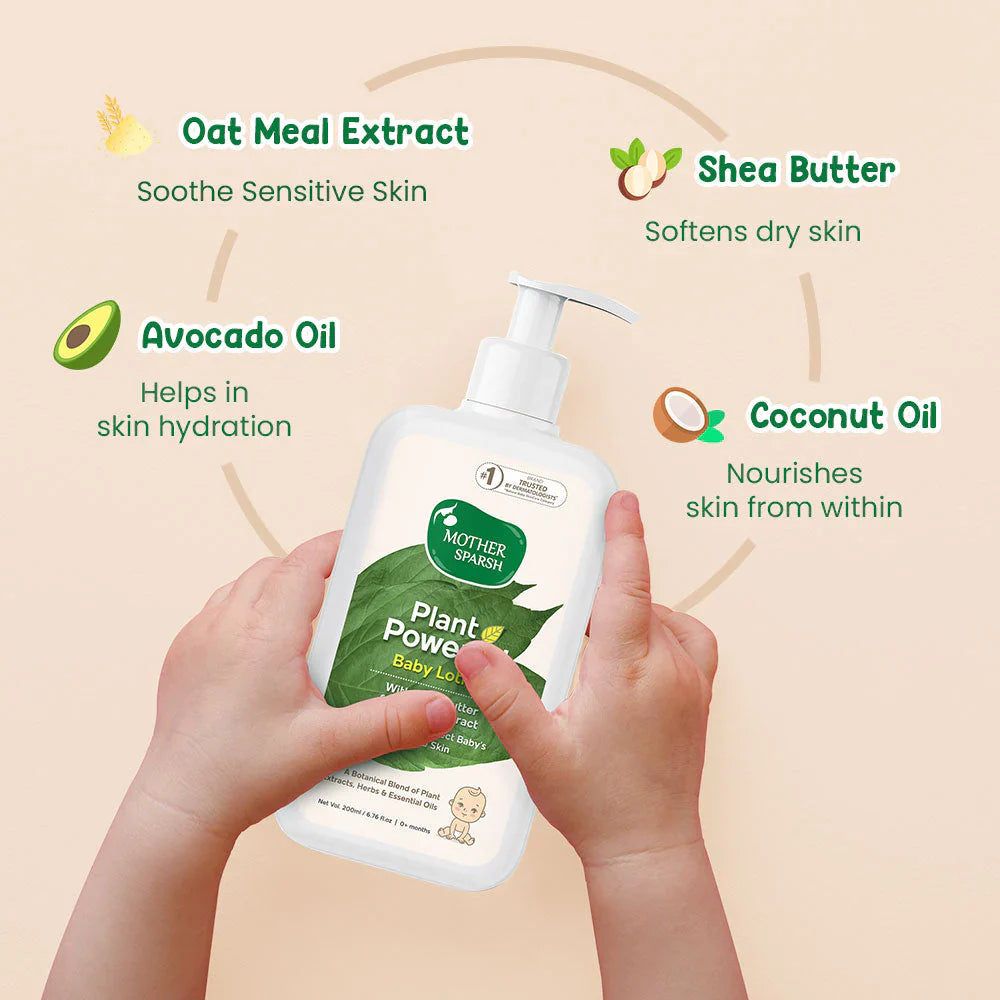 Mother Sparsh Plant Powered Baby Wash & Lotion 200ml - Pack of 2 - Laadlee