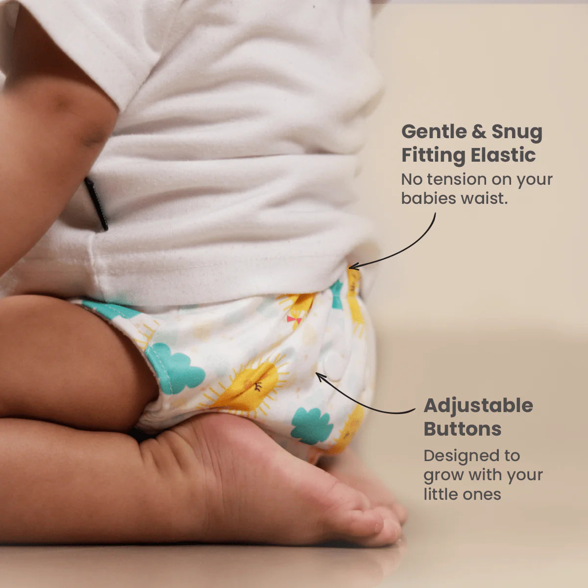 Mother Sparsh Plant Powered Cloth Diaper - HowdyCloudy - Laadlee