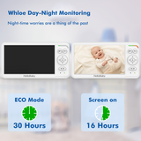 Hellobaby 6.0" LCD Digital Wireless Baby Monitor With Remote Pan-Tilt-Zoom Camera