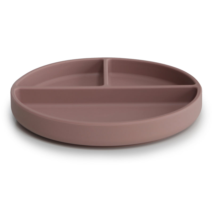 Mushie Silicone Plate Cloudy Mauve - Laadlee