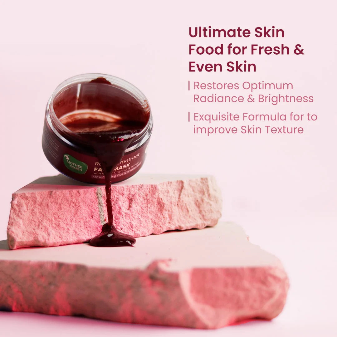 Mother Sparsh Rose & Beetroot Face Mask - 50gm - Laadlee