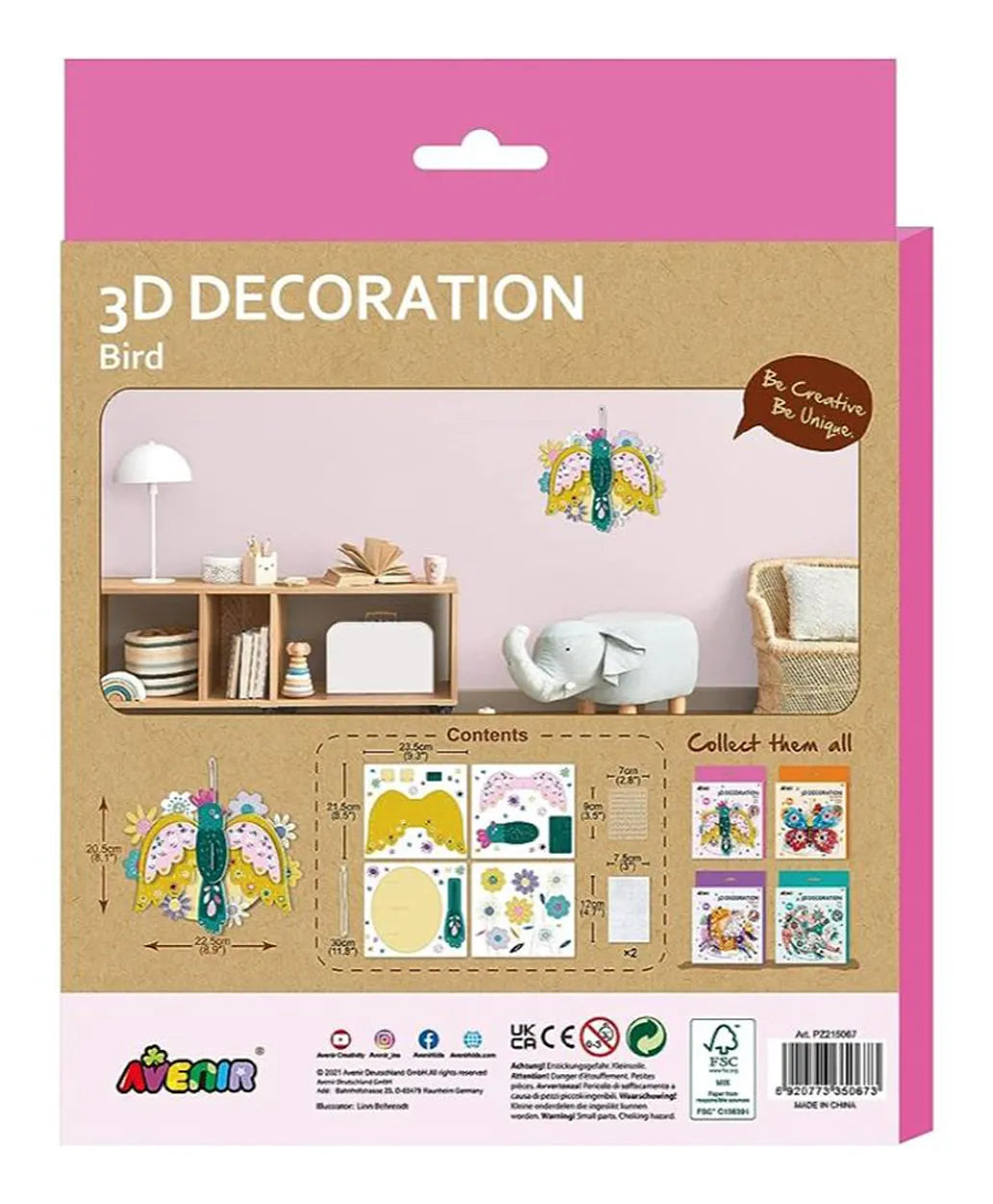 Avenir 3D Decoration KIt - Bird - Laadlee