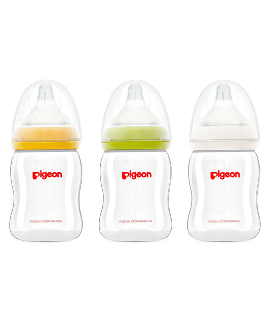 Pigeon Plastic Wide Neck Feeding Bottle 160ml  - Assorted