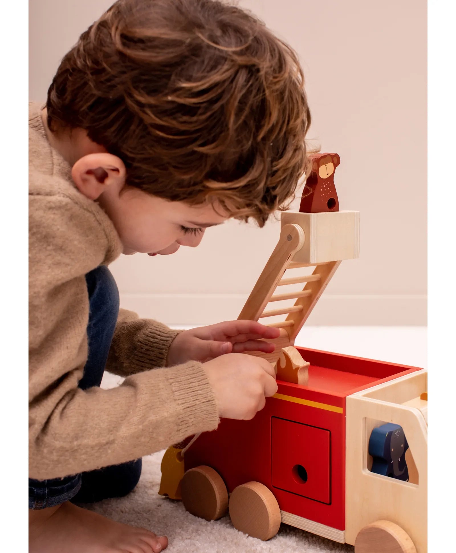 Trixie Wooden Fire Truck - Laadlee