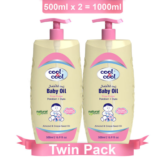 Cool & Cool Baby Oil 500ml - Pack of 2