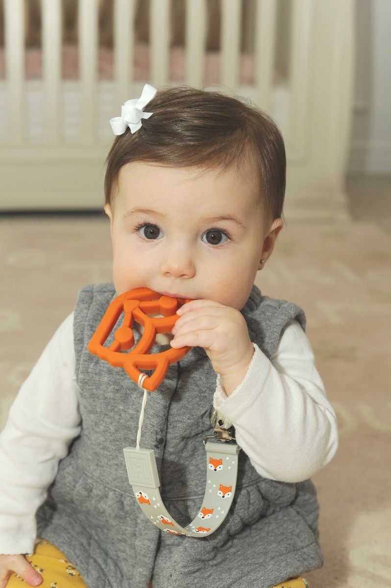 Malarkey Kids Teether Tether And Teether- Fox - Laadlee
